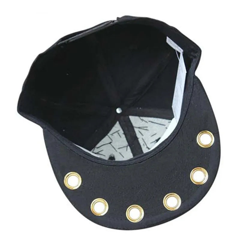 XdanqinX New Personality Trend Hip Hop Caps For Men Women Novelty Headdress Decoration Flat Brim Cap Adjustable Size Couple Hat