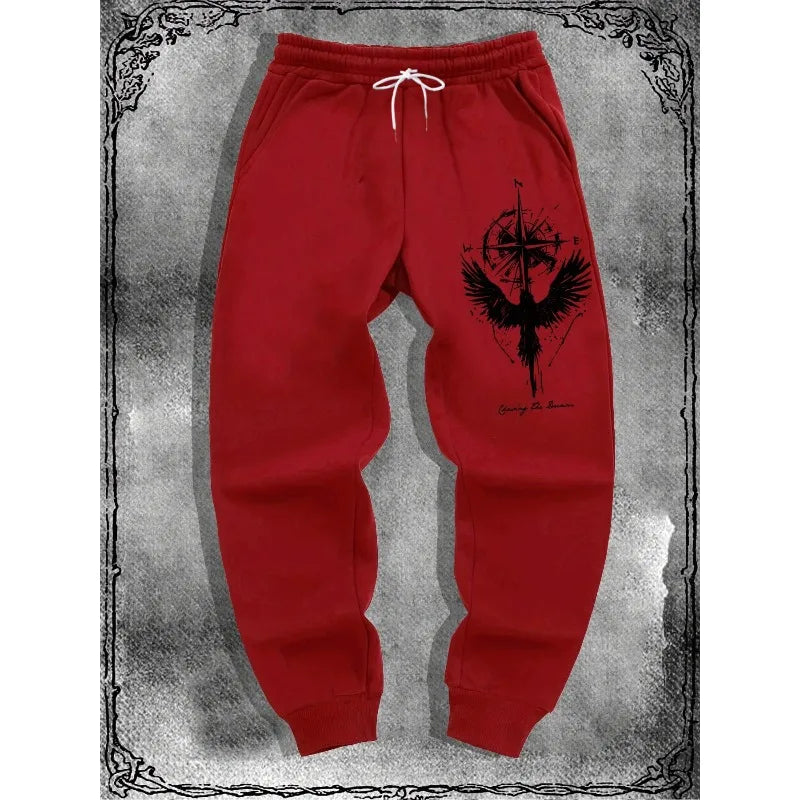 Gothic Y2K Casual Sports Sweatpants, 3D Printed Versatile Joggers for Daily Wear, Urban Fashion Oversized Loose Street Pants