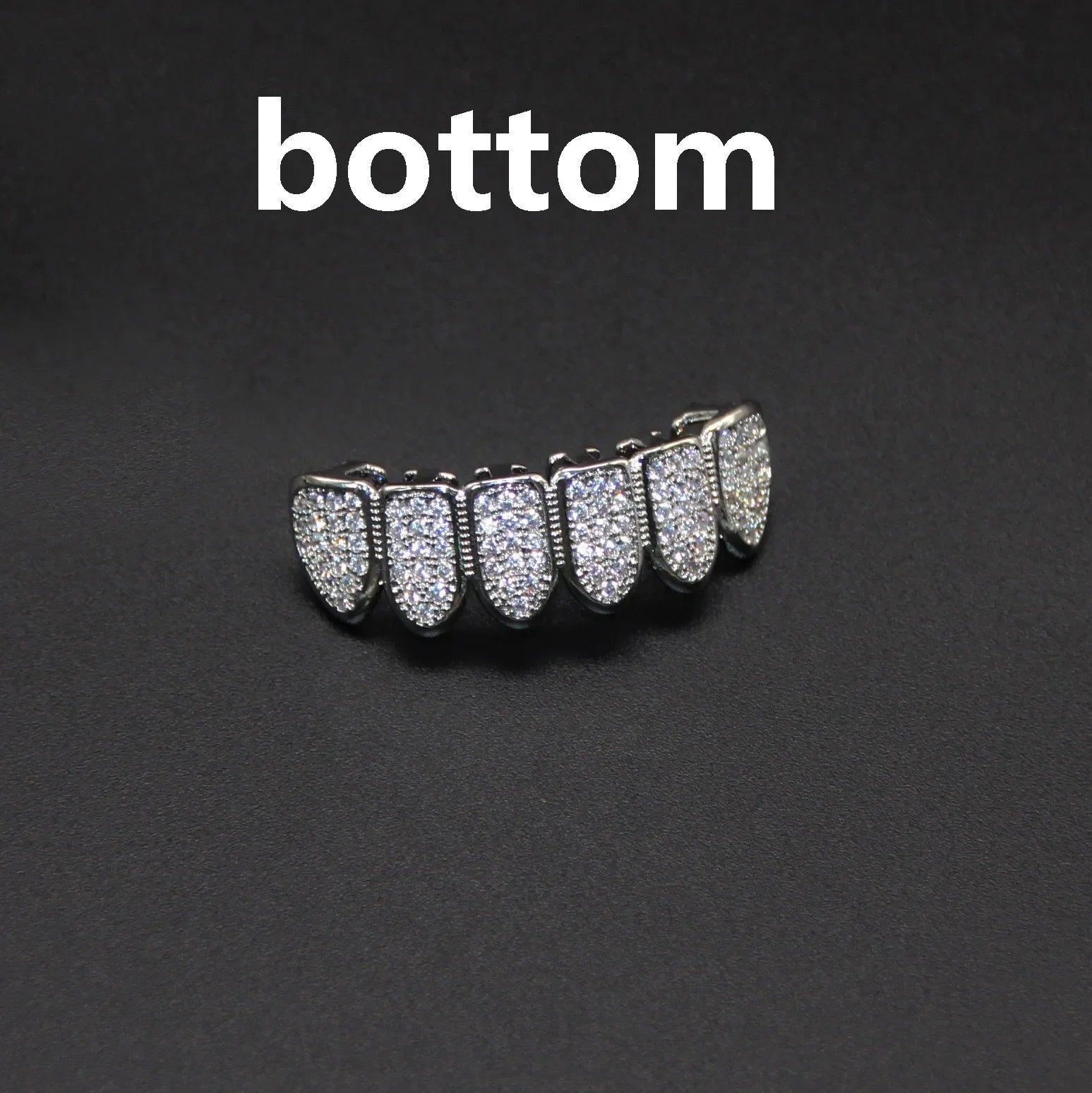 High Quality HipHop CZ Teeth Set For Unisex Top Bottom Mouth Gold Silver Color Teeth Tooth Cap Removable Dental Fashion Jewelry