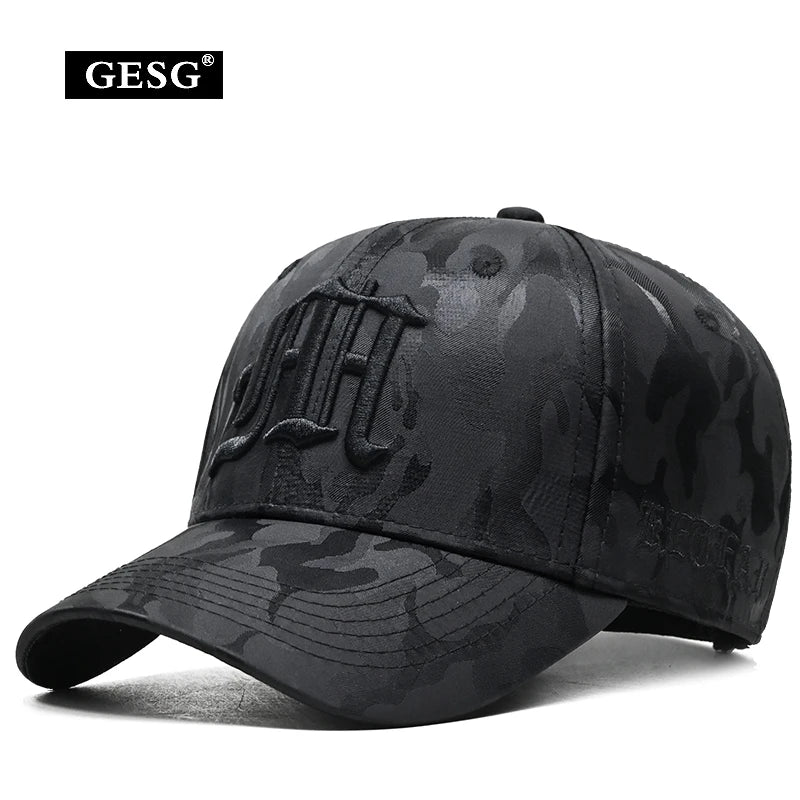 InlnDtor 2025 Camouflage embroidered baseball cap Fashion hard top tactical cap men's four seasons all-purpose military cap