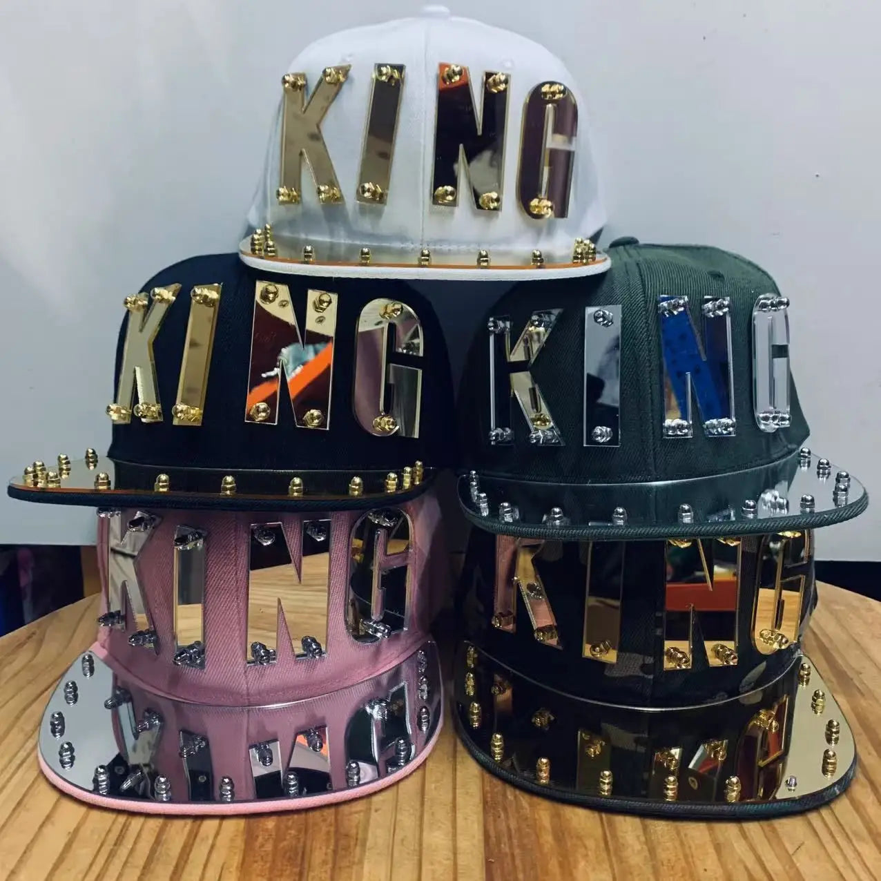 European and American street fashion personalized letter - decorated lenses nightclub performance hip - hop hat.