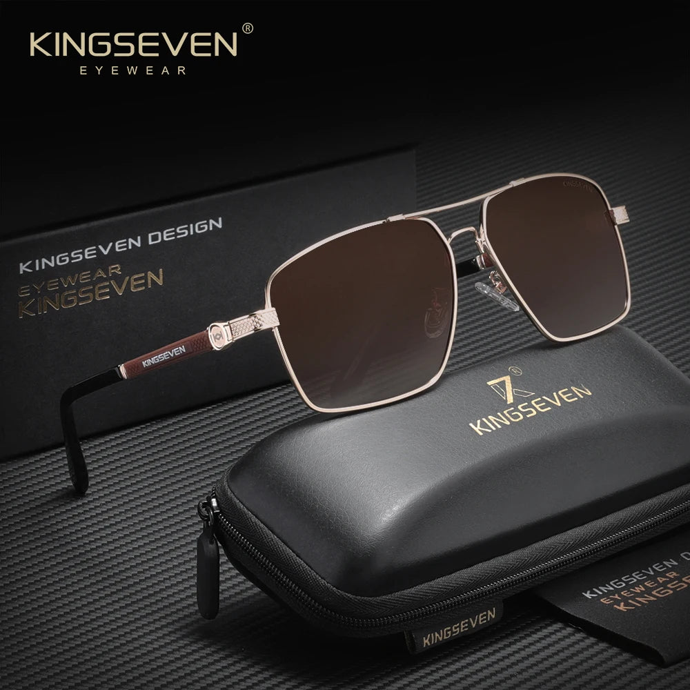 KINGSEVEN Classical Sunglasses Male Driving Travel Women Luxury Protective Glasses Trendy UV400 Polarized Large Frame Eyewear