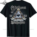 Freemason Brotherhood All-seeing Eye Illuminati Masonic T-Shirt 100% Cotton O-Neck Short Sleeve Casual T-shirt