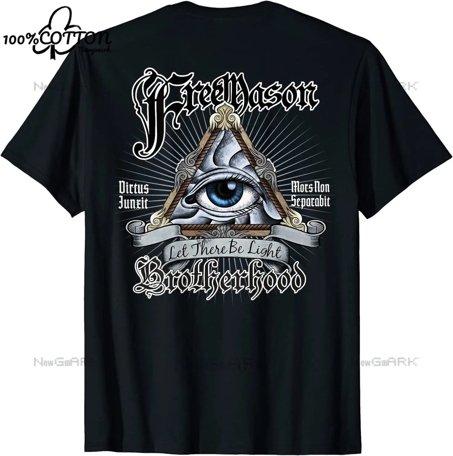 Freemason Brotherhood All-seeing Eye Illuminati Masonic T-Shirt 100% Cotton O-Neck Short Sleeve Casual T-shirt