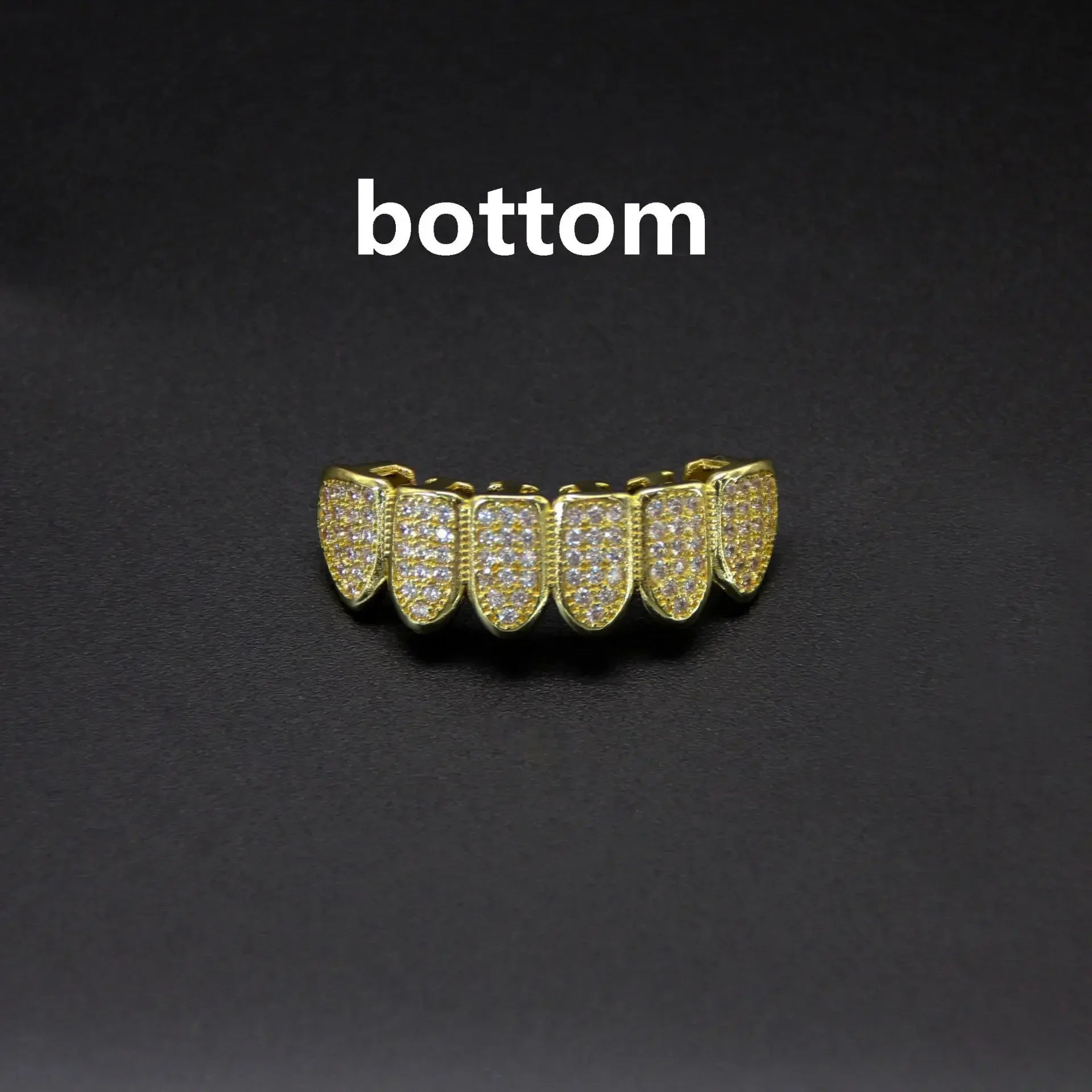 High Quality HipHop CZ Teeth Set For Unisex Top Bottom Mouth Gold Silver Color Teeth Tooth Cap Removable Dental Fashion Jewelry