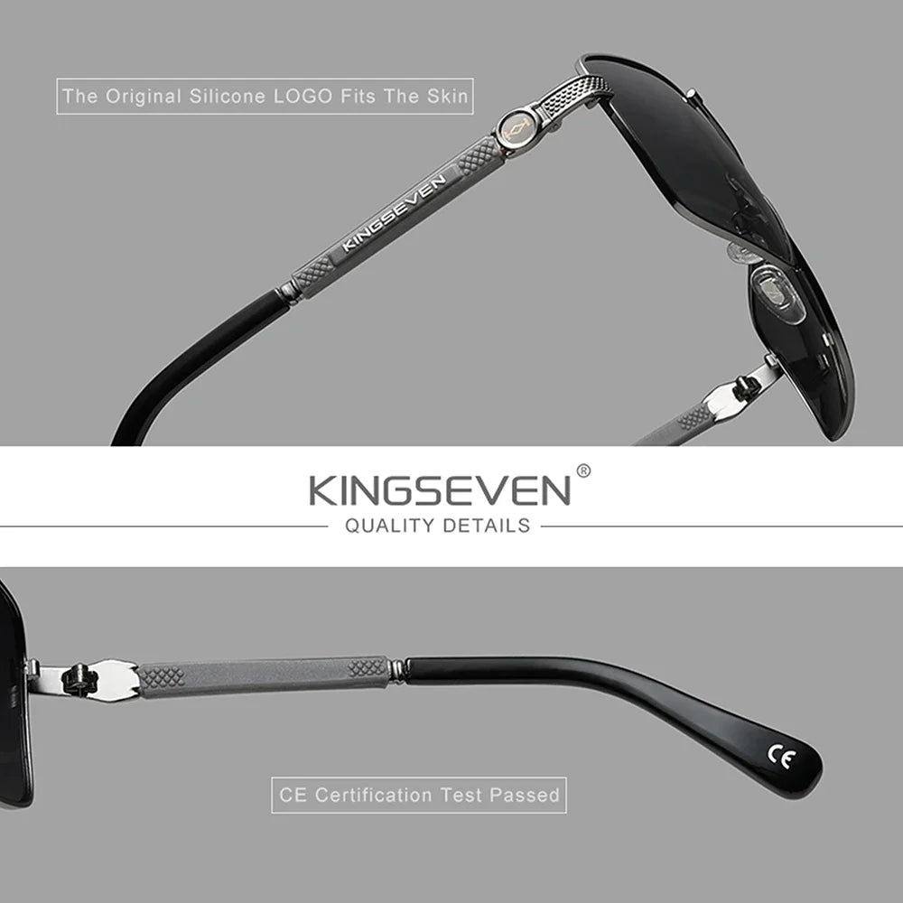 KINGSEVEN Classical Sunglasses Male Driving Travel Women Luxury Protective Glasses Trendy UV400 Polarized Large Frame Eyewear