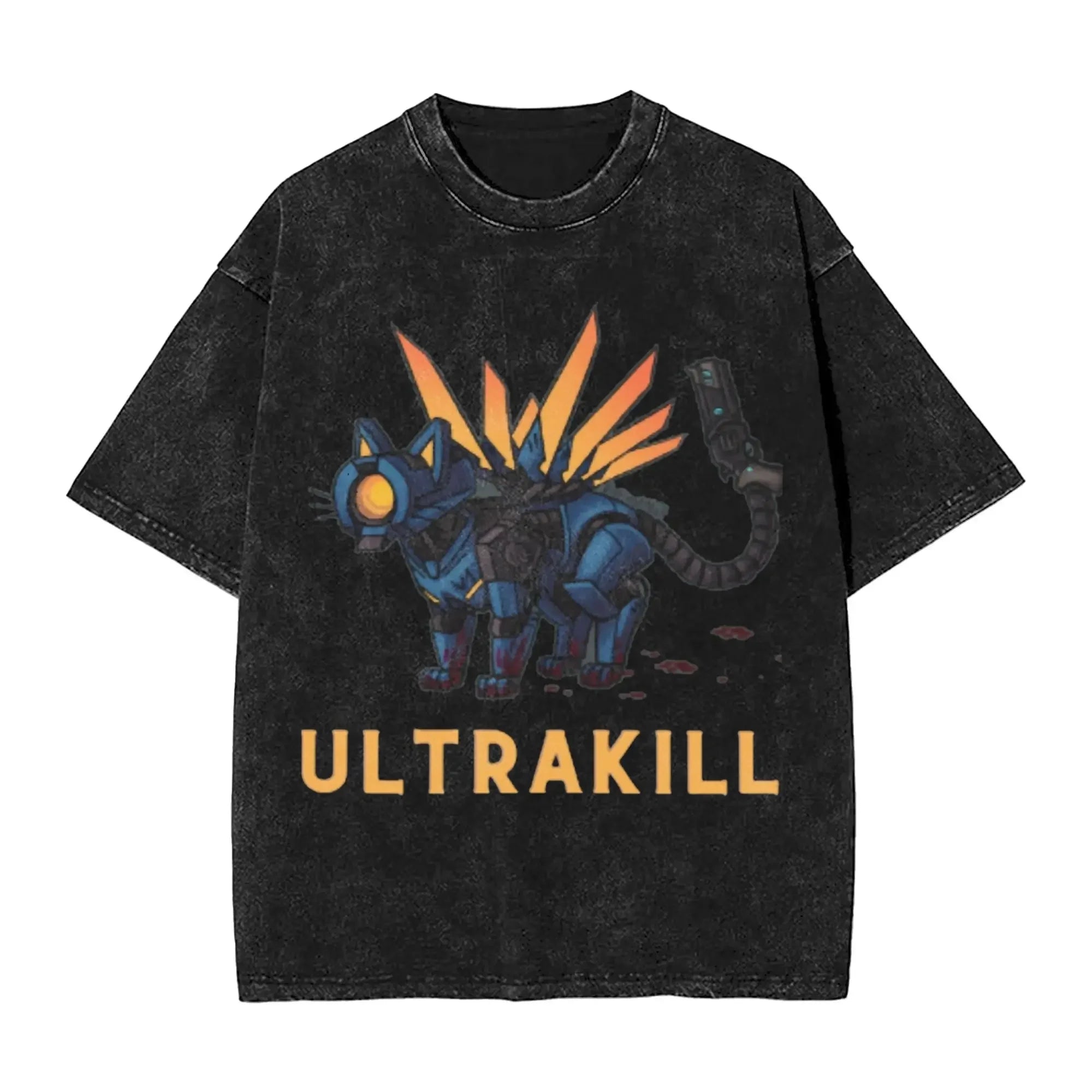 Men Women Clothing Breathable Cotton Short Sleeve Tees Ultrakill Gabriel Game Graphic T Shirt Vintage Washed Oversized T-Shirts