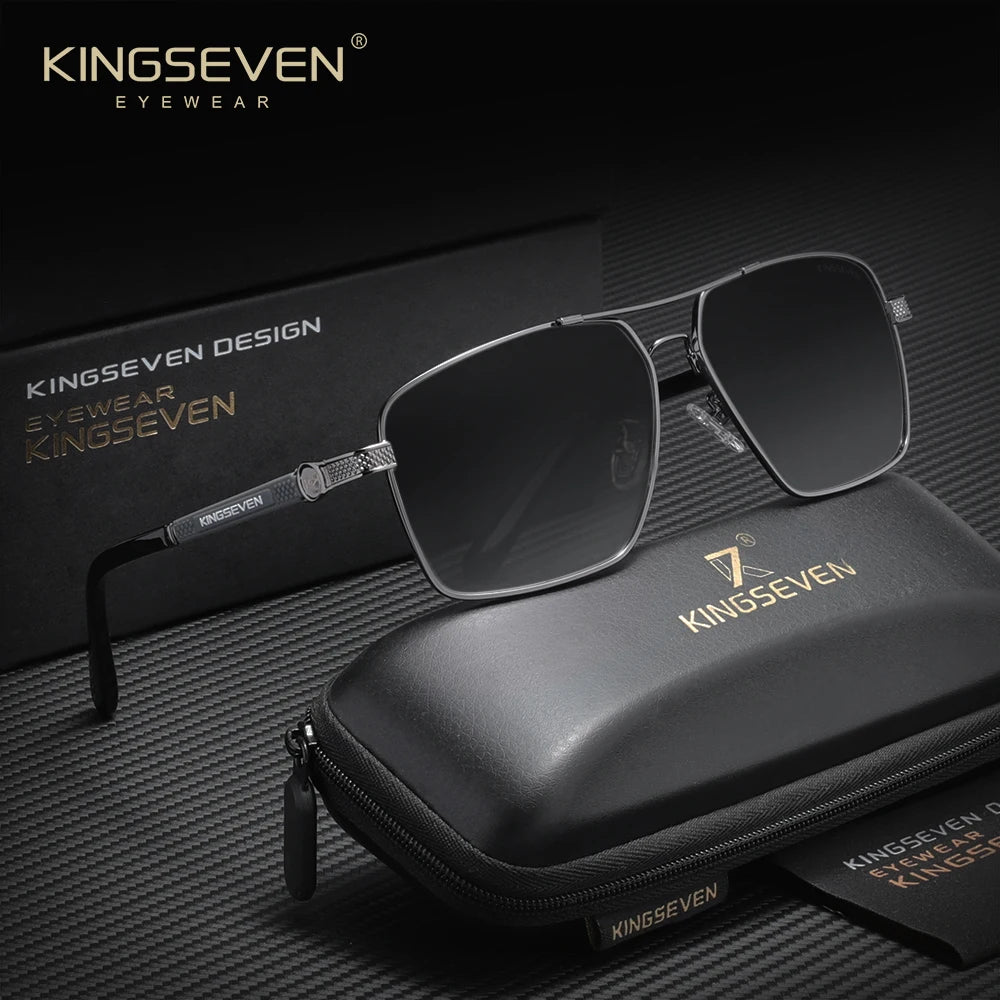 KINGSEVEN Classical Sunglasses Male Driving Travel Women Luxury Protective Glasses Trendy UV400 Polarized Large Frame Eyewear
