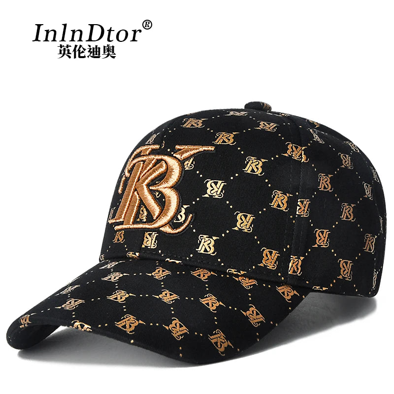 2025 Couple style Korean girls' printed embroidered baseball cap outdoor party four seasons men's cap