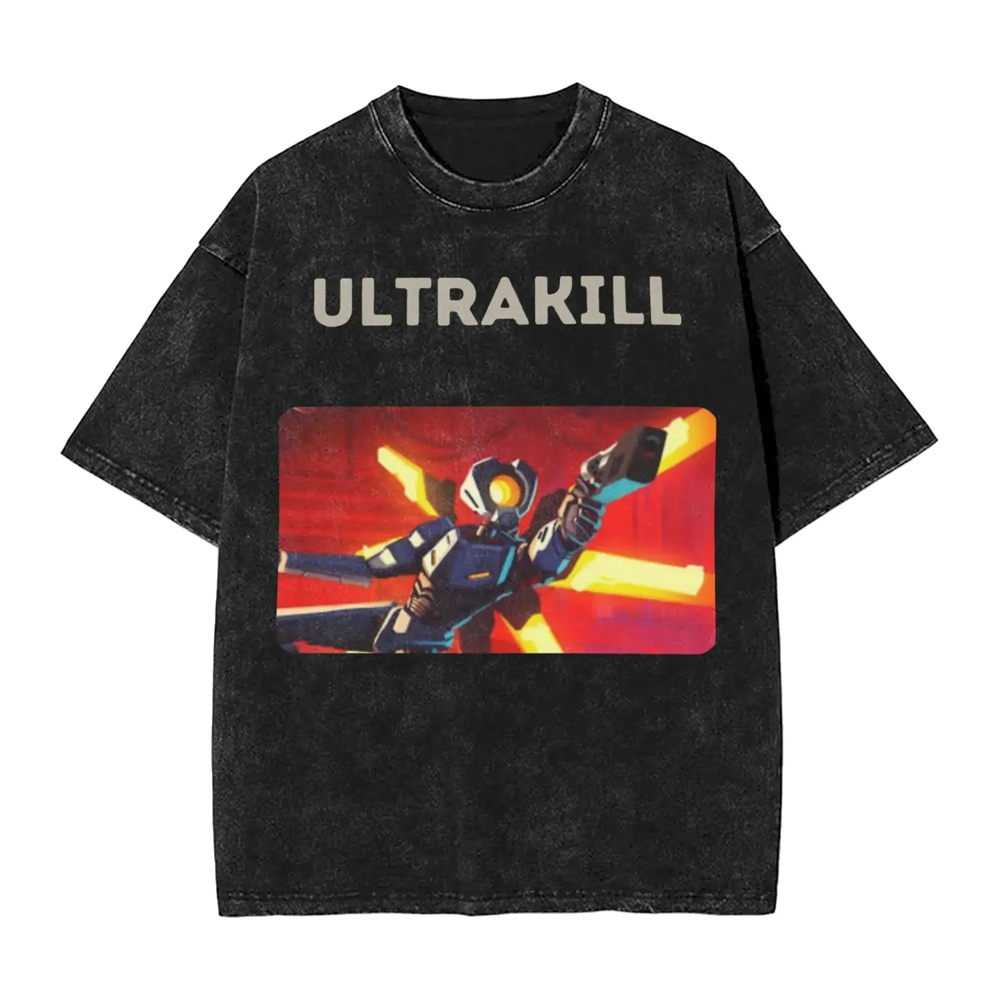 Men Women Clothing Breathable Cotton Short Sleeve Tees Ultrakill Gabriel Game Graphic T Shirt Vintage Washed Oversized T-Shirts
