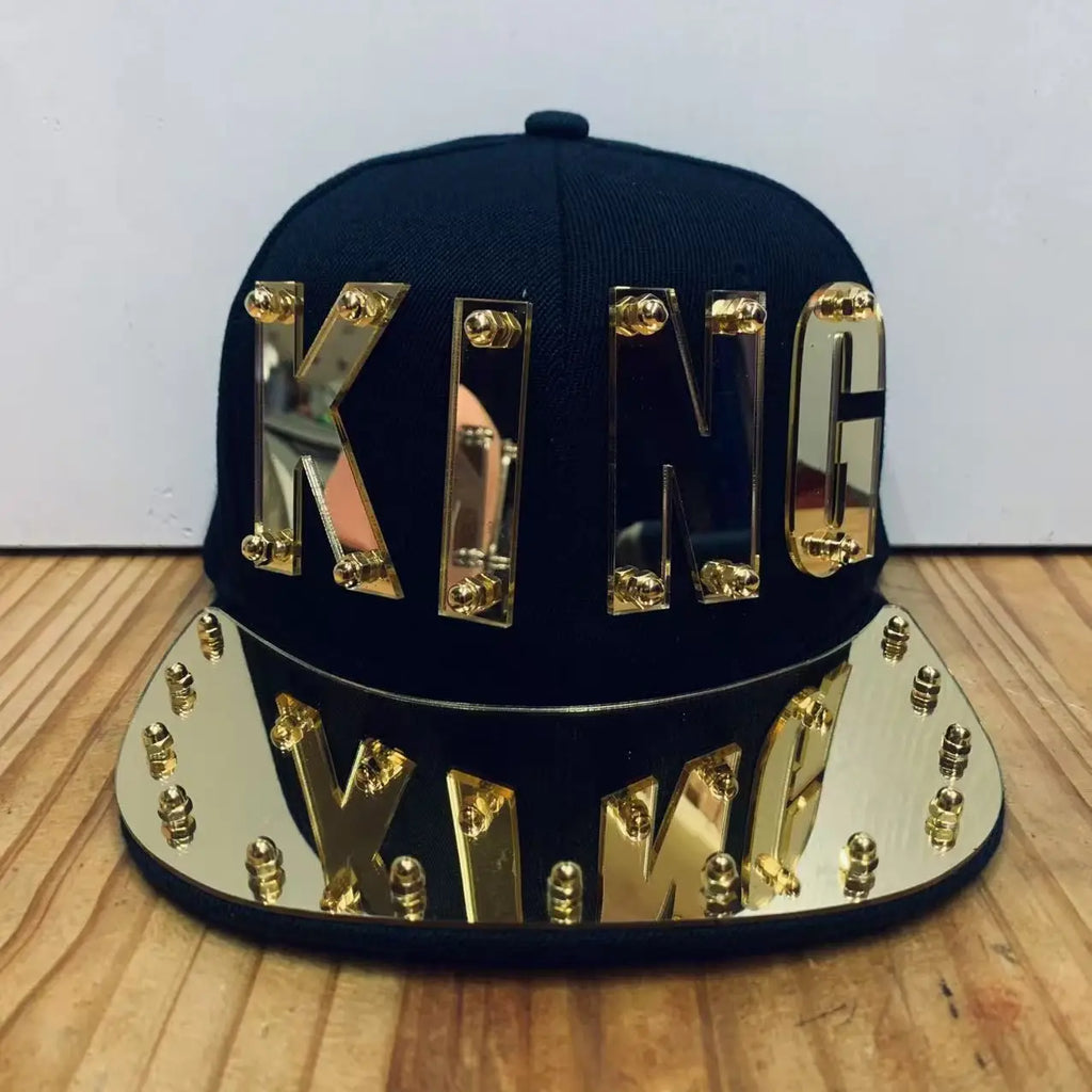 European and American street fashion personalized letter - decorated lenses nightclub performance hip - hop hat.