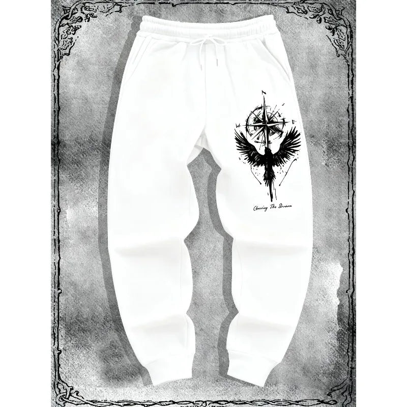 Gothic Y2K Casual Sports Sweatpants, 3D Printed Versatile Joggers for Daily Wear, Urban Fashion Oversized Loose Street Pants