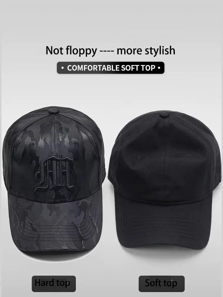 InlnDtor 2025 Camouflage embroidered baseball cap Fashion hard top tactical cap men's four seasons all-purpose military cap