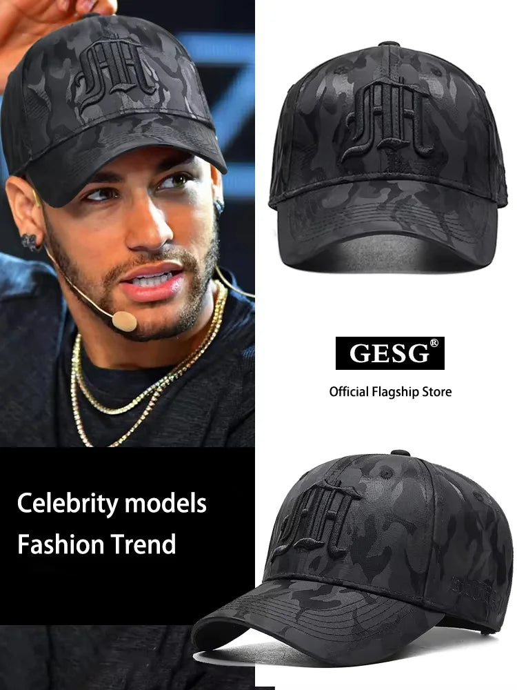 InlnDtor 2025 Camouflage embroidered baseball cap Fashion hard top tactical cap men's four seasons all-purpose military cap