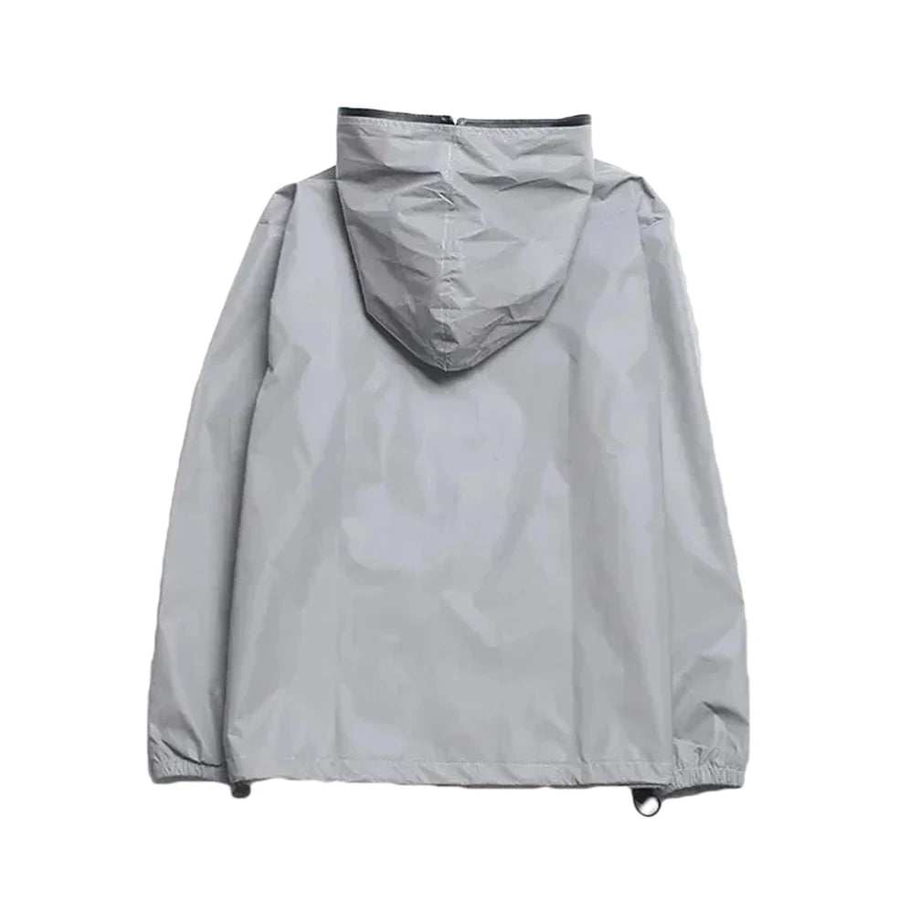 Night Reflective Hooded Jacket Men Women Couples Outdoor Casual Windproof Riding Running Coats Party Show Hip Hop Streetwear