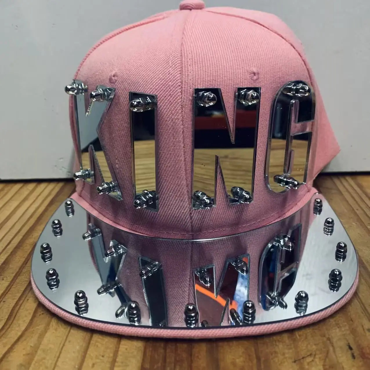 European and American street fashion personalized letter - decorated lenses nightclub performance hip - hop hat.