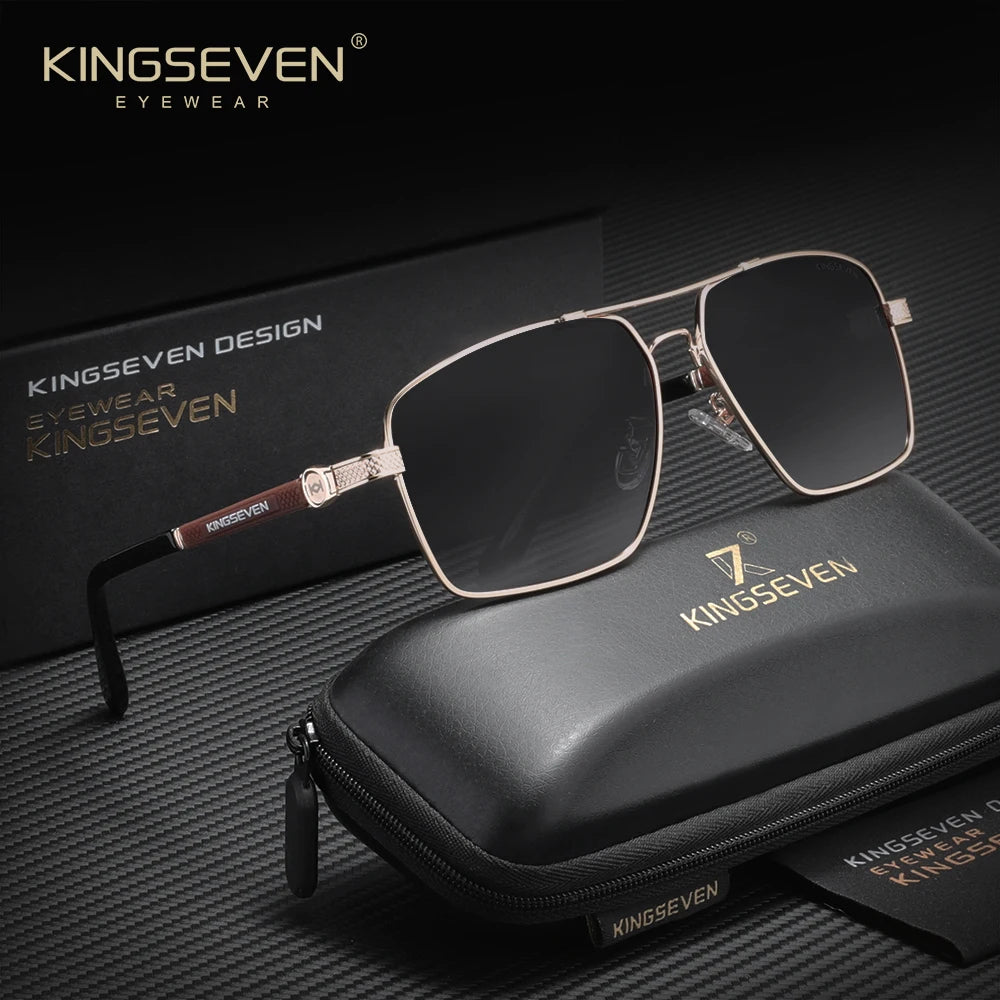 KINGSEVEN Classical Sunglasses Male Driving Travel Women Luxury Protective Glasses Trendy UV400 Polarized Large Frame Eyewear