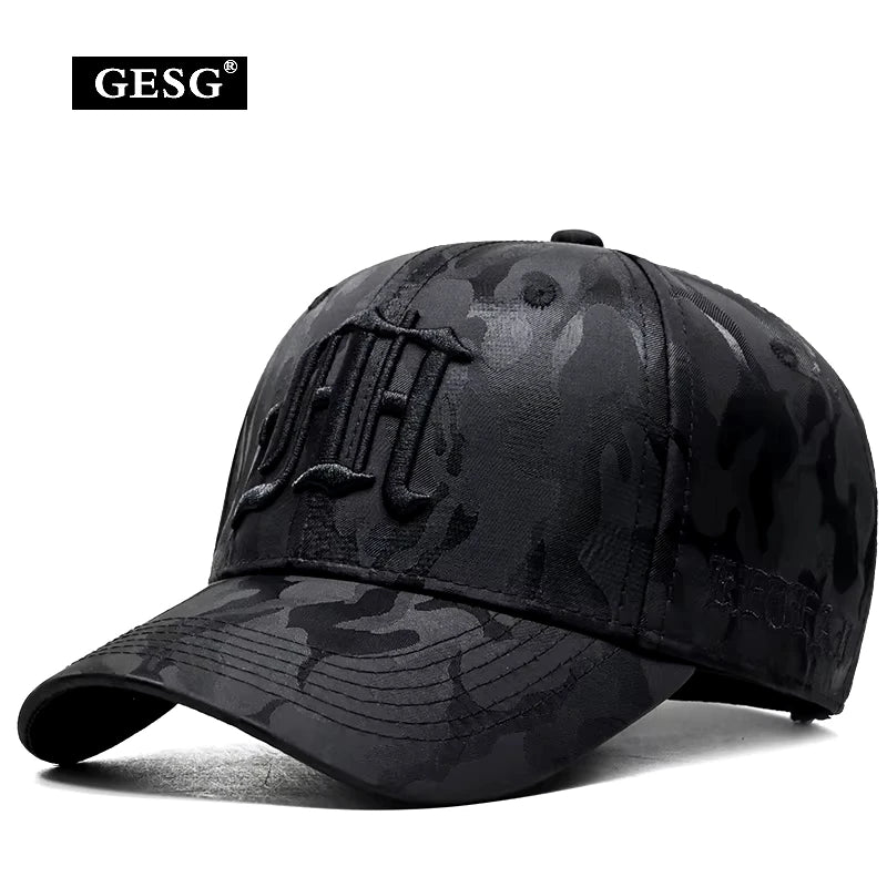 InlnDtor 2025 Camouflage embroidered baseball cap Fashion hard top tactical cap men's four seasons all-purpose military cap