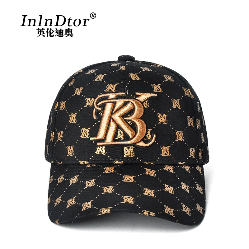 2025 Couple style Korean girls' printed embroidered baseball cap outdoor party four seasons men's cap