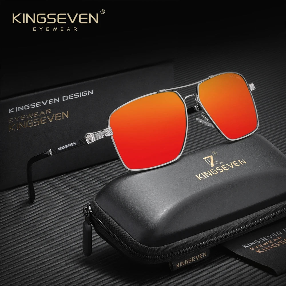 KINGSEVEN Classical Sunglasses Male Driving Travel Women Luxury Protective Glasses Trendy UV400 Polarized Large Frame Eyewear