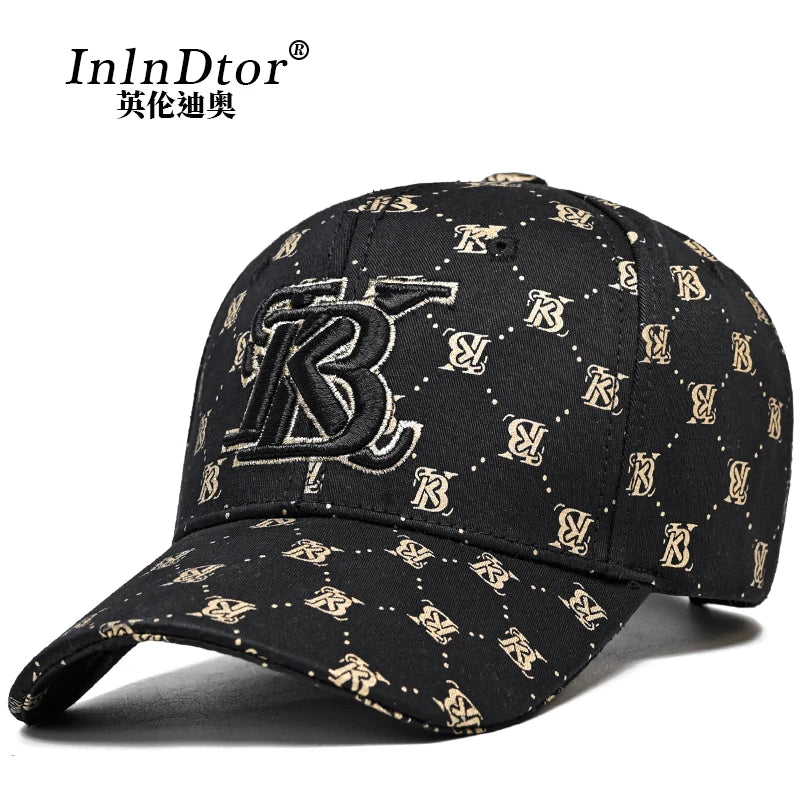 2025 Couple style Korean girls' printed embroidered baseball cap outdoor party four seasons men's cap