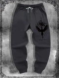 Gothic Y2K Casual Sports Sweatpants, 3D Printed Versatile Joggers for Daily Wear, Urban Fashion Oversized Loose Street Pants
