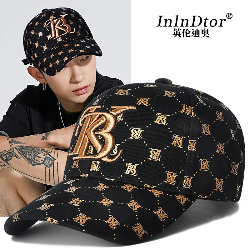 2025 Couple style Korean girls' printed embroidered baseball cap outdoor party four seasons men's cap