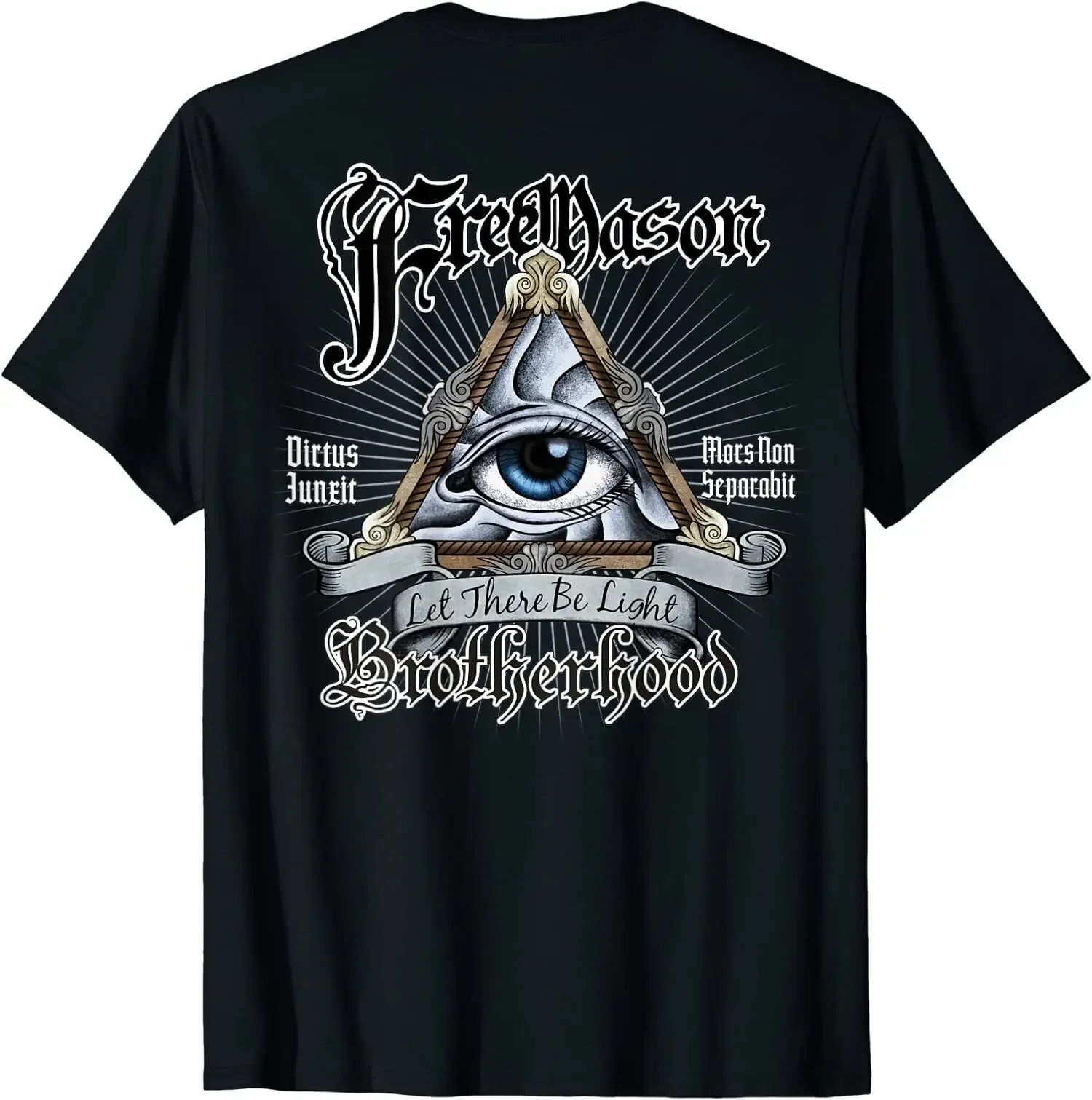 Freemason Brotherhood All-seeing Eye Illuminati Masonic T-Shirt 100% Cotton O-Neck Short Sleeve Casual T-shirt
